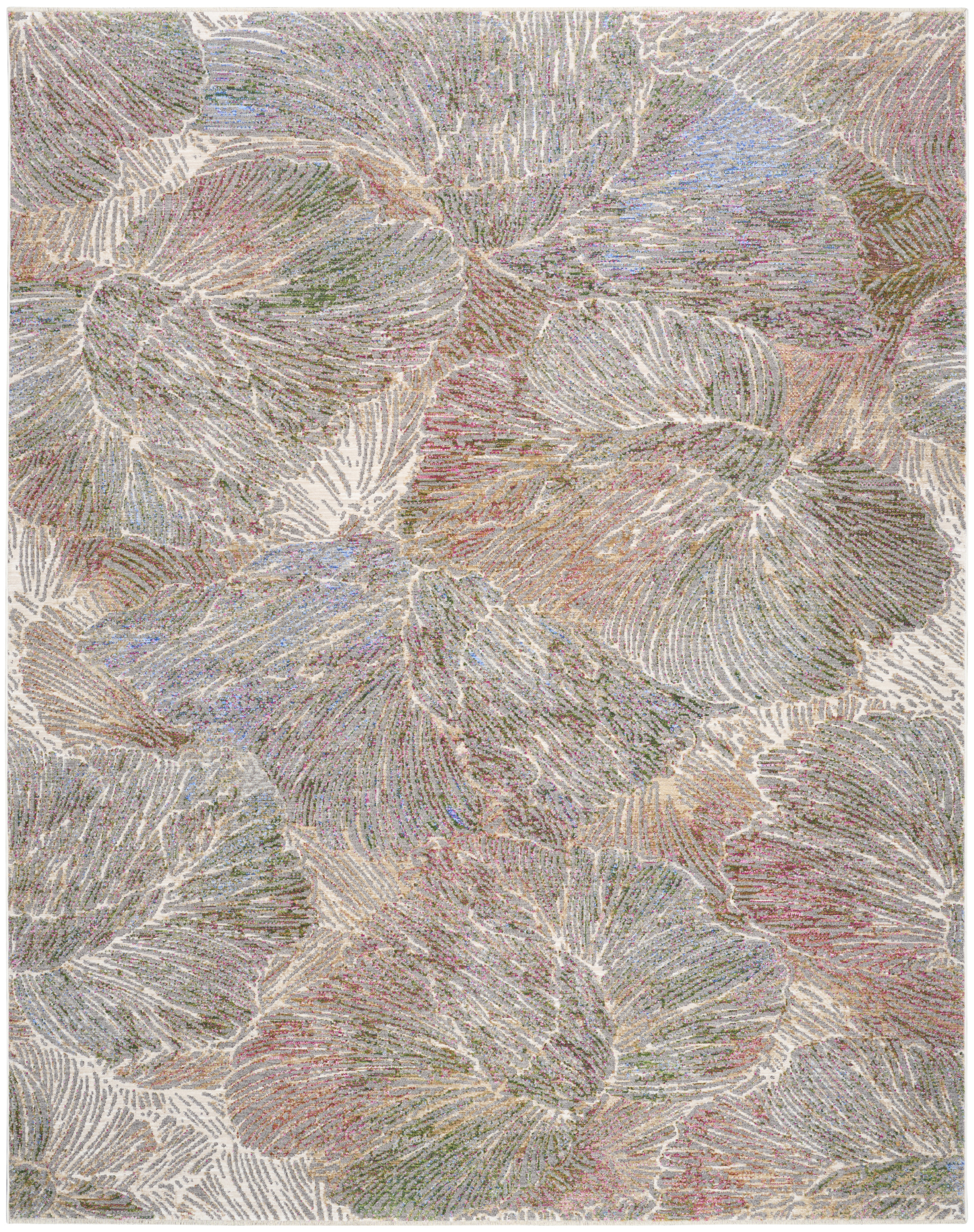 Nourison Vintage Harmony 7'10" x 9'10" Sage Multicolor Bohemian Indoor Rug