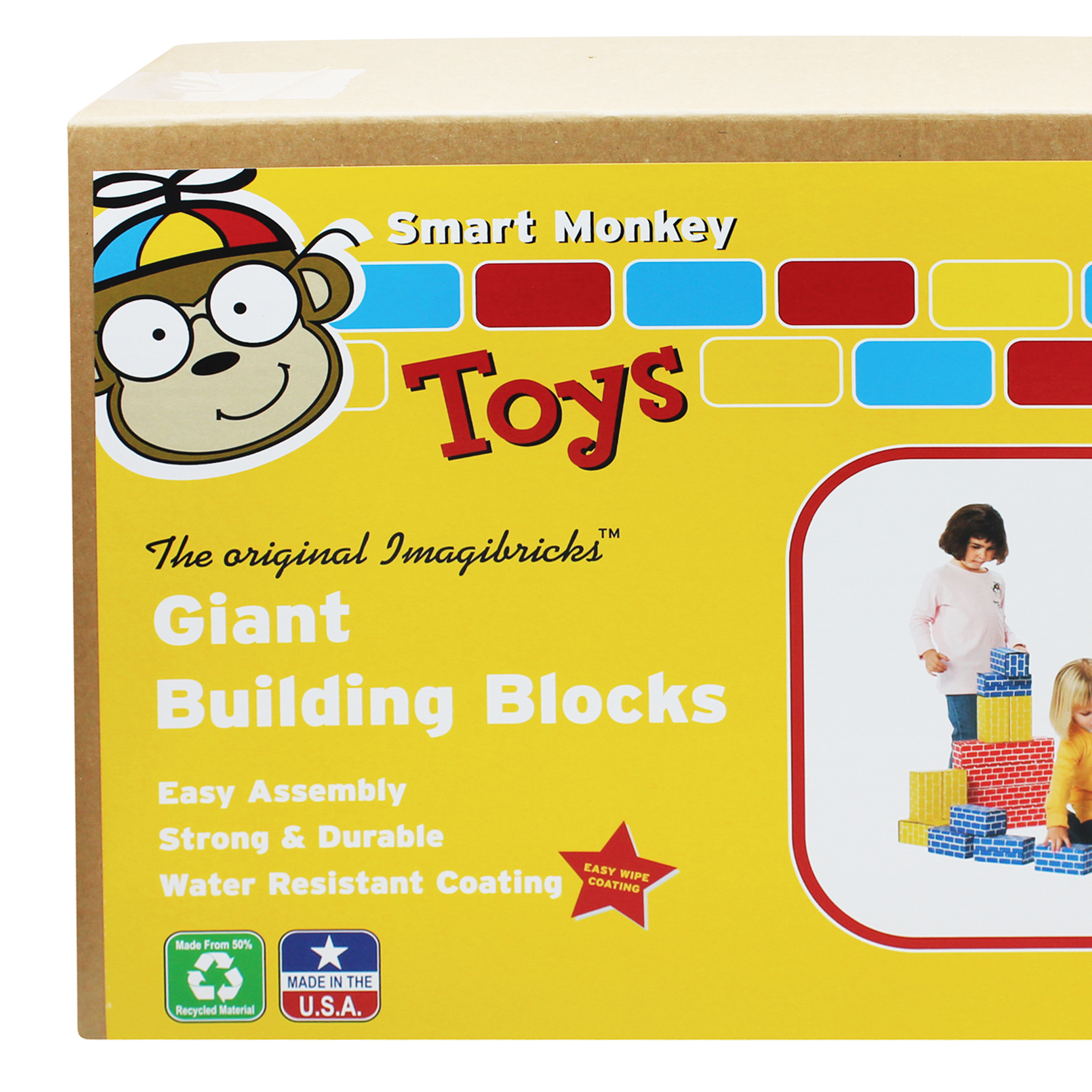 Smart Monkey Toys ImagiBRICKS Giant Building Block Set, 24 Pieces image number null