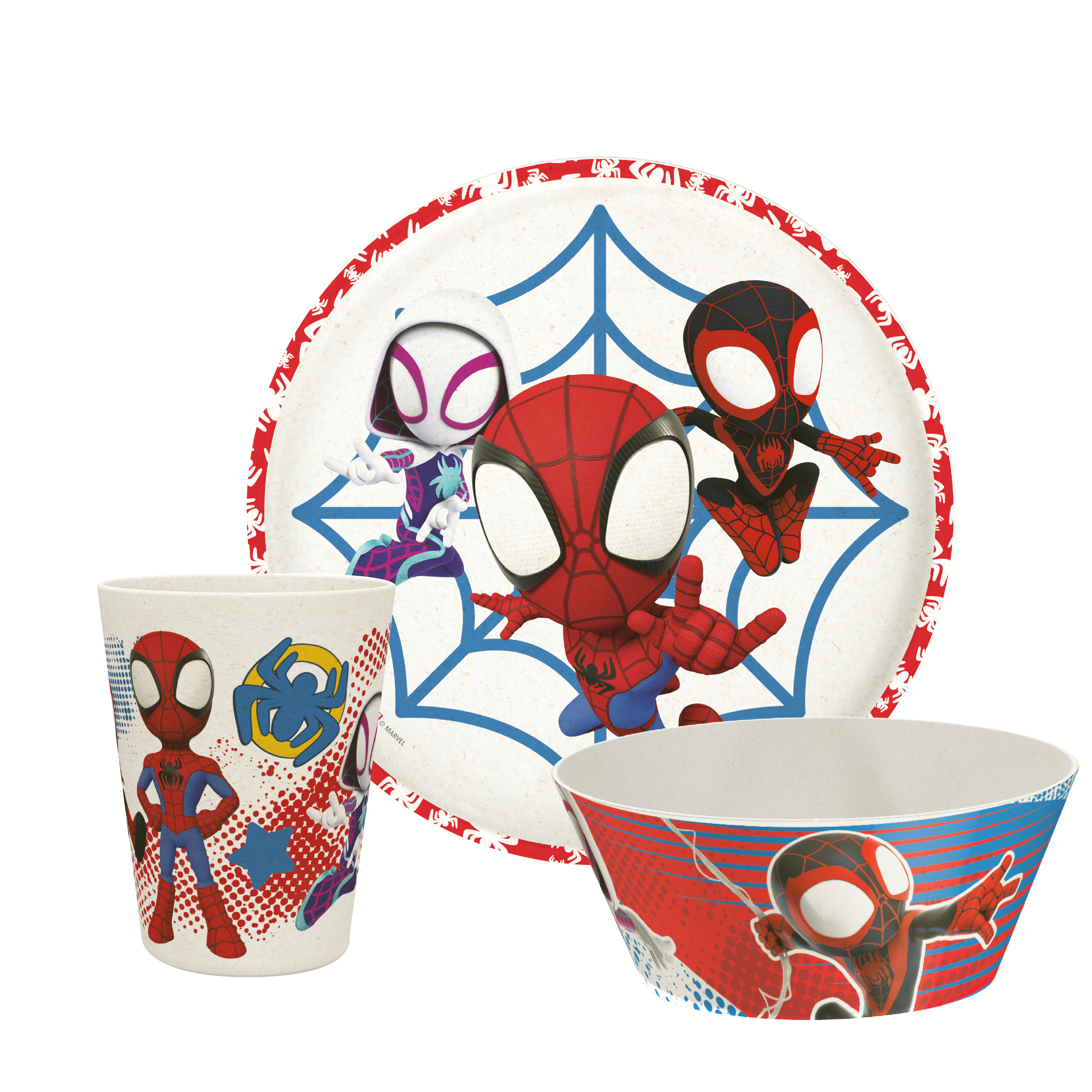 Spider-Man and His Amazing Friends Kids 3-piece Dinnerware Set, Spider-Friends, 3-piece set slideshow image 1