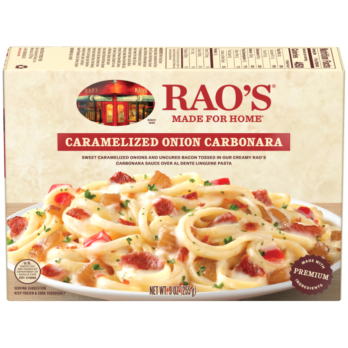 Caramelized Onion Carbonara Frozen Meal, 9 oz