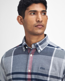 Dunoon Tailored Long-Sleeved Shirt Blue Granite
