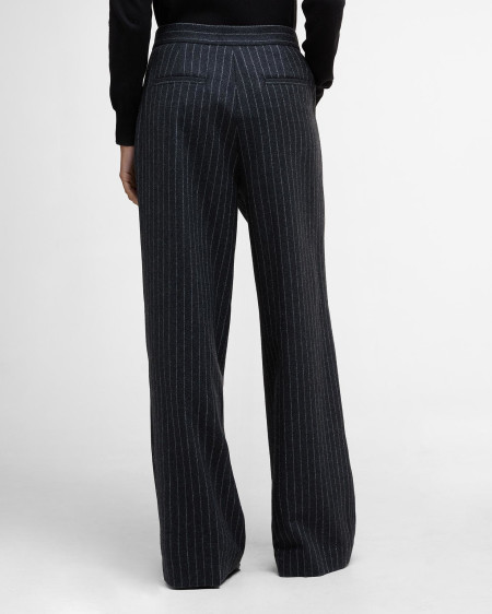 Blakely Striped Wide-Leg Trousers