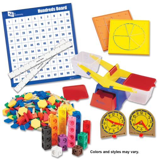 Saxon Math Manipulative Kit 1 (Plastic Pattern Block Upgrade, NO Optional Items)