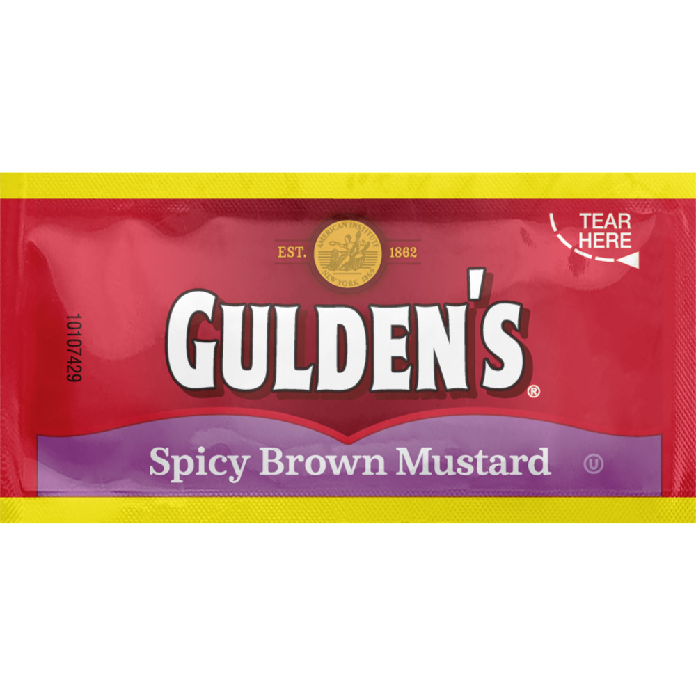Gulden's Spicy Brown Mustard, PC Packets, 500/.32 oz Conagra Foodservice