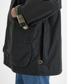 Oversized Beaufort Waxed Jacket Sage
