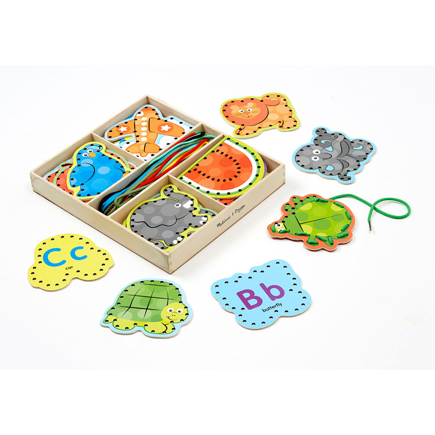 Melissa & Doug Alphabet Lacing Cards image number null