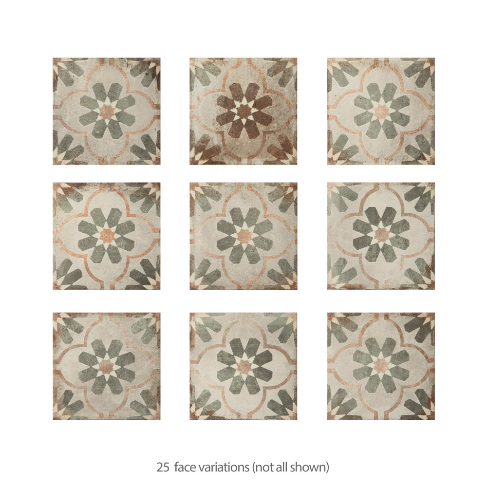 D’Anticatto Decor Florence 8-3/4 in. x 8-3/4 in. Porcelain Floor and Wall Tile