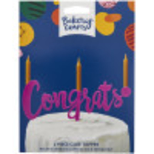 Congrats Assortment Plastic Candle Holder