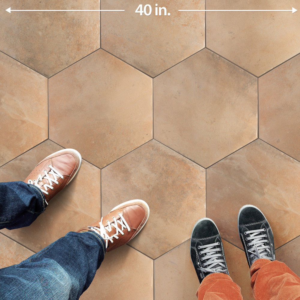 Americana Boston Hex East 14-1/8 in. x 16-1/4 in. Porcelain Floor and Wall Tile