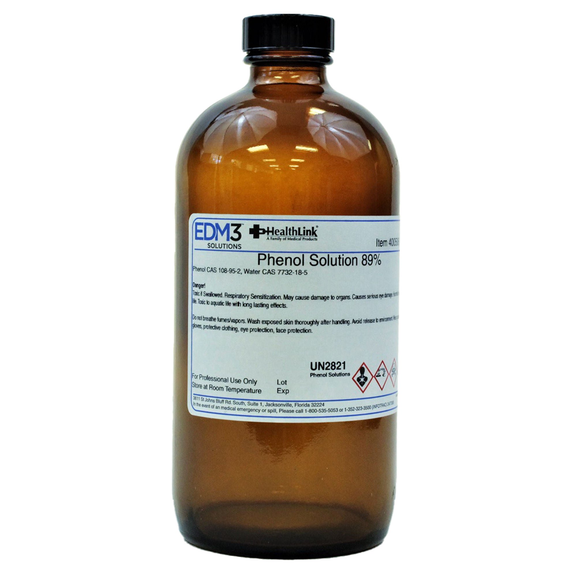 EDM 3 LLC PHENOL, 89% 16OZ D/S BICLSY