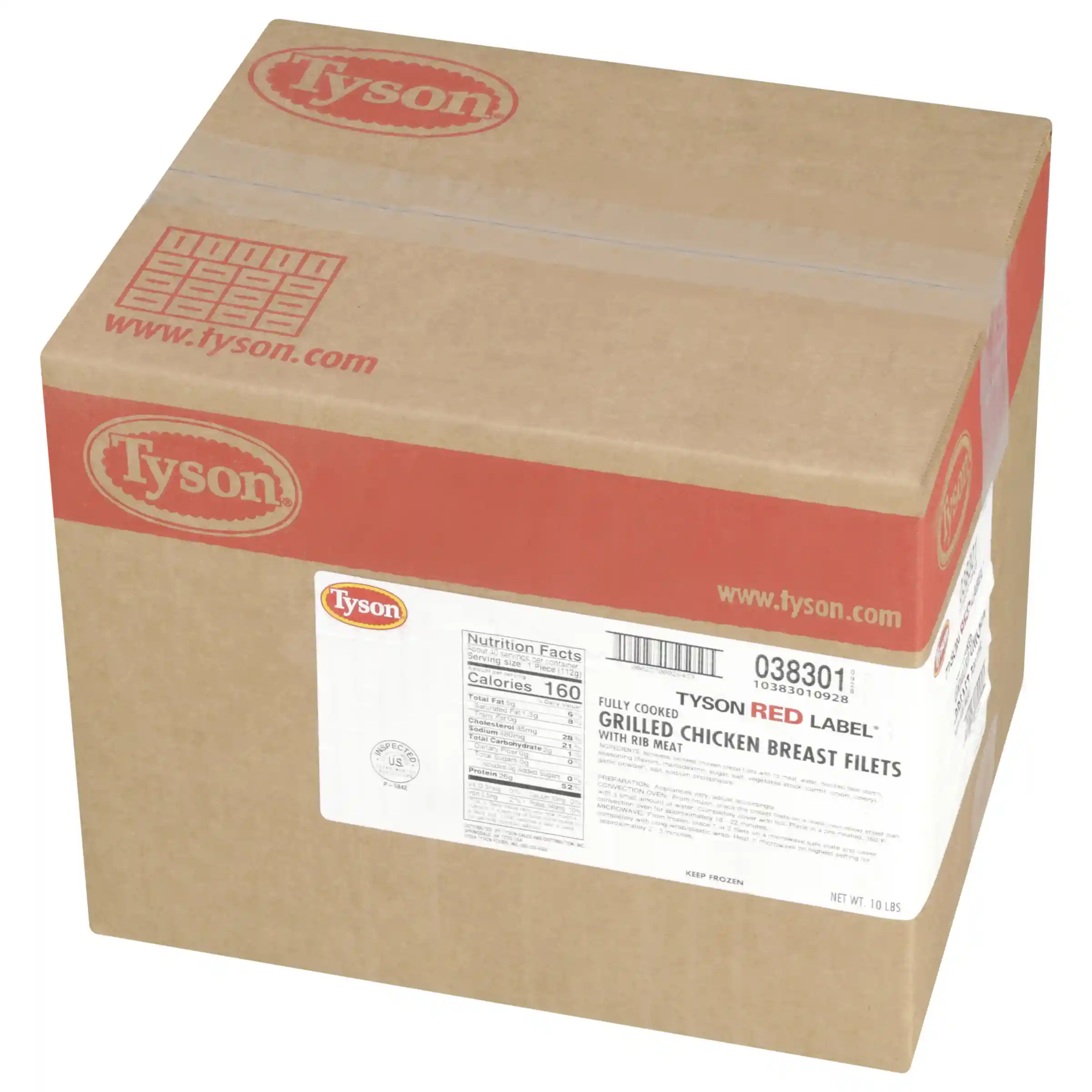 Tyson Red Label® Fully Cooked Unbreaded Grilled Chicken Breast Filets, 4 oz._image_5