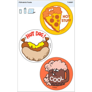 FUN-derful Foods Vinyl Stickers, Pack of 3