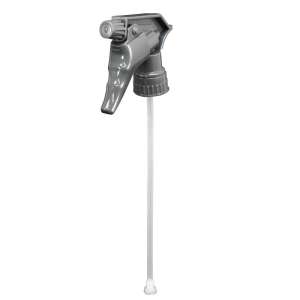 Hillyard, Chemical Resistant Trigger Sprayer, 10" Tube, Gray