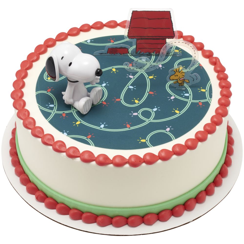 Image Cake Peanuts® Snoopy® and Woodstock® Christmas