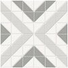 Studio Light Gray Mix 10×10 Cubic Pattern Mosaic Matte