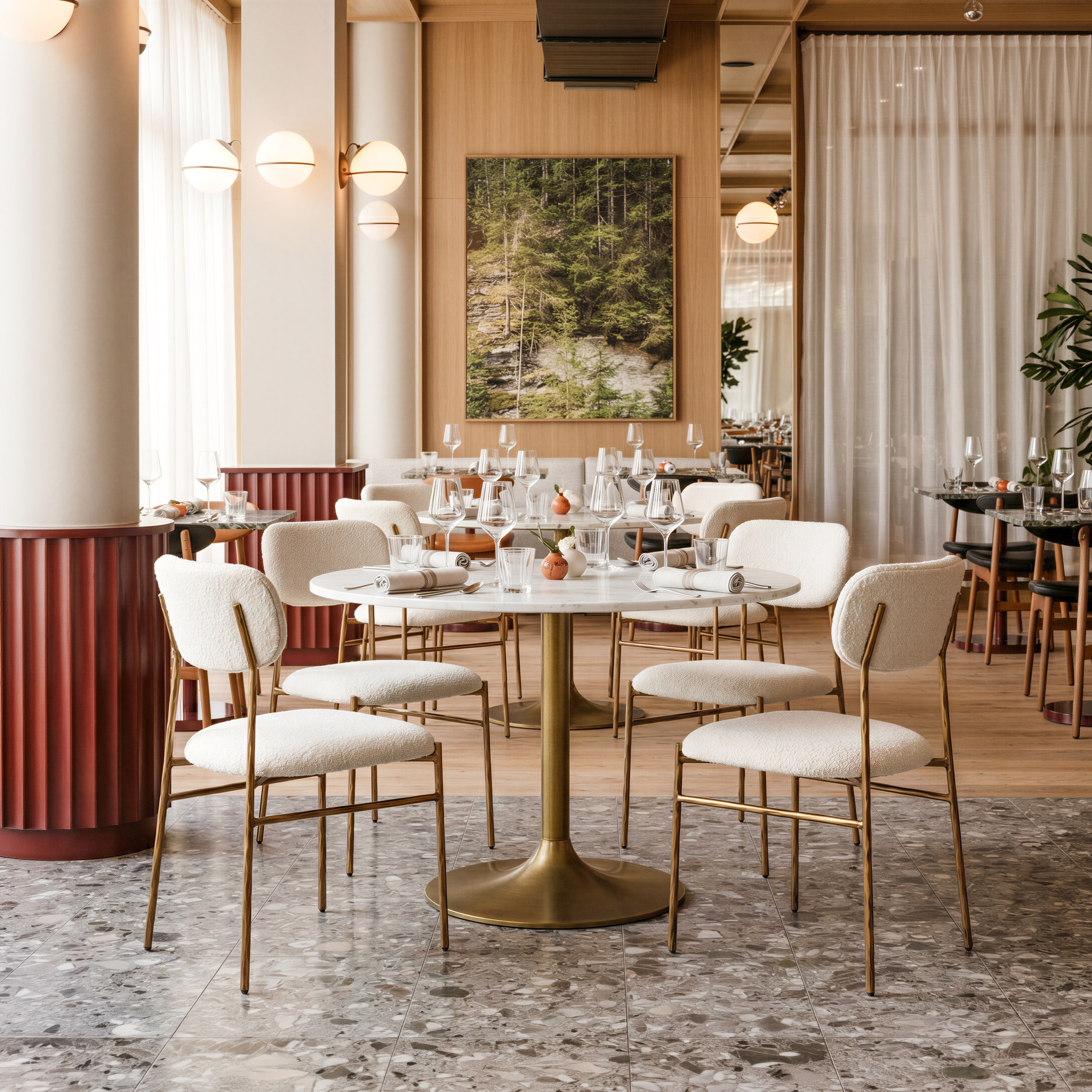 Sydhavnen Dining Chair Cream & Gold product image