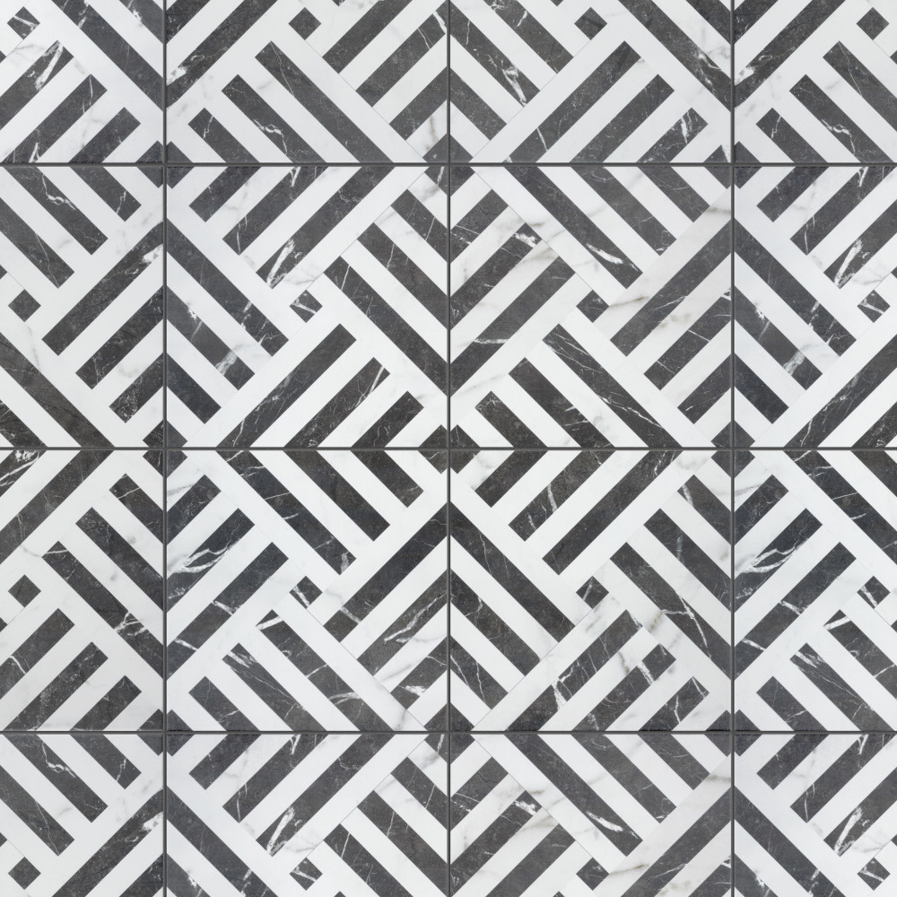 Gatzby 17.75x17.75 Square Porcelain Floor and Wall Digital Pattern