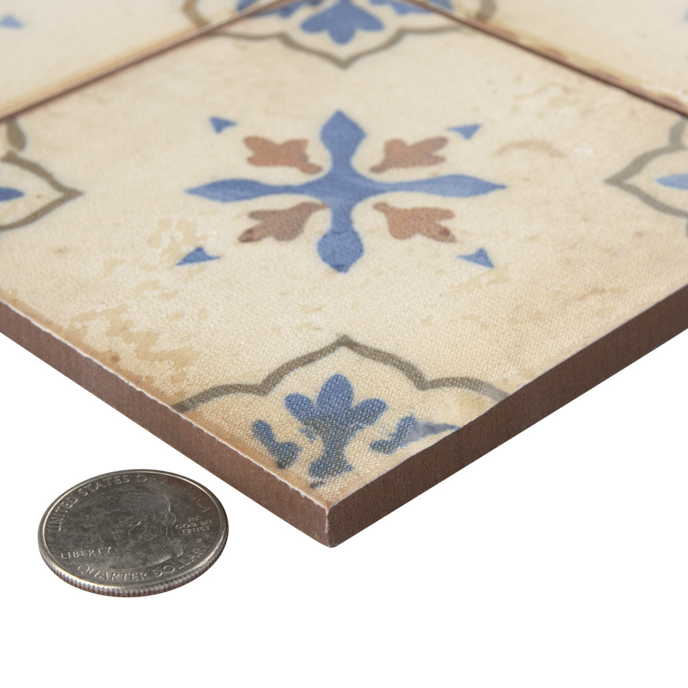 Mirambel Azul 13 in. x 13 in. Ceramic Floor and Wall Tile