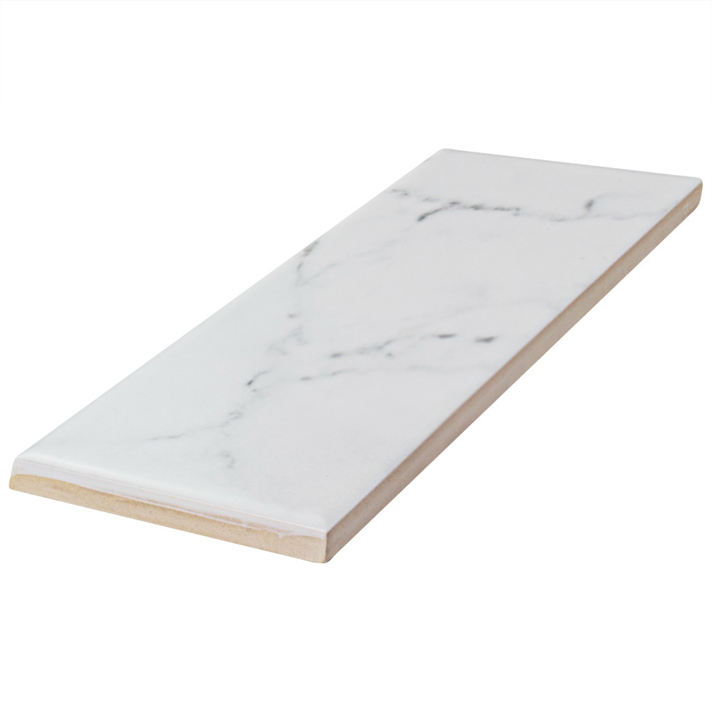 Classico Carrara Matte 3 in. x 6 in. Ceramic Wall Tile