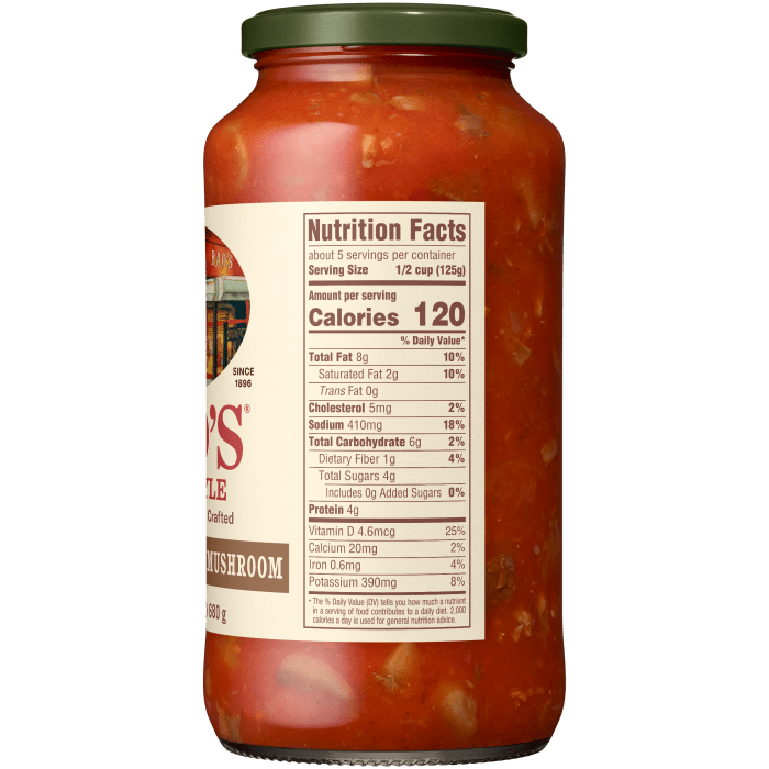 Sausage & Mushroom Sauce, 24 oz - Right Image
