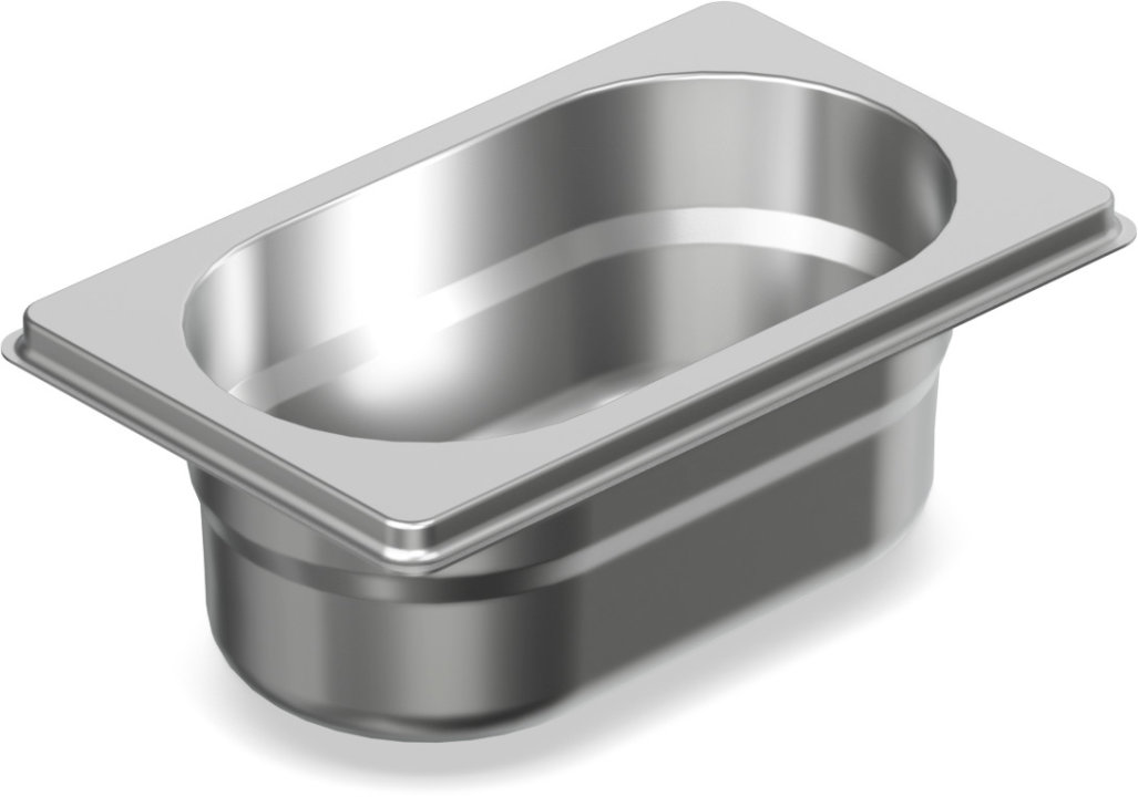 GN PRO 1/9 65 mm deep stainless steel