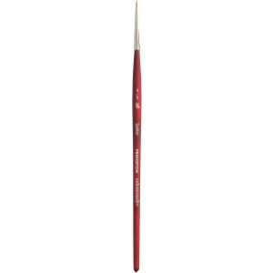 Velvetouch Spotter Brush, Synthetic Bristles, Short Handle Mixed Media Paintbrush, Scarlet, Size 5/0, 1 Count