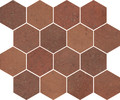 Tuscany Brown 10×12 Hexagon Mosaic Matte