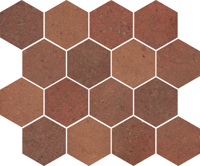 Tuscany Brown 10×12 Hexagon Mosaic Matte