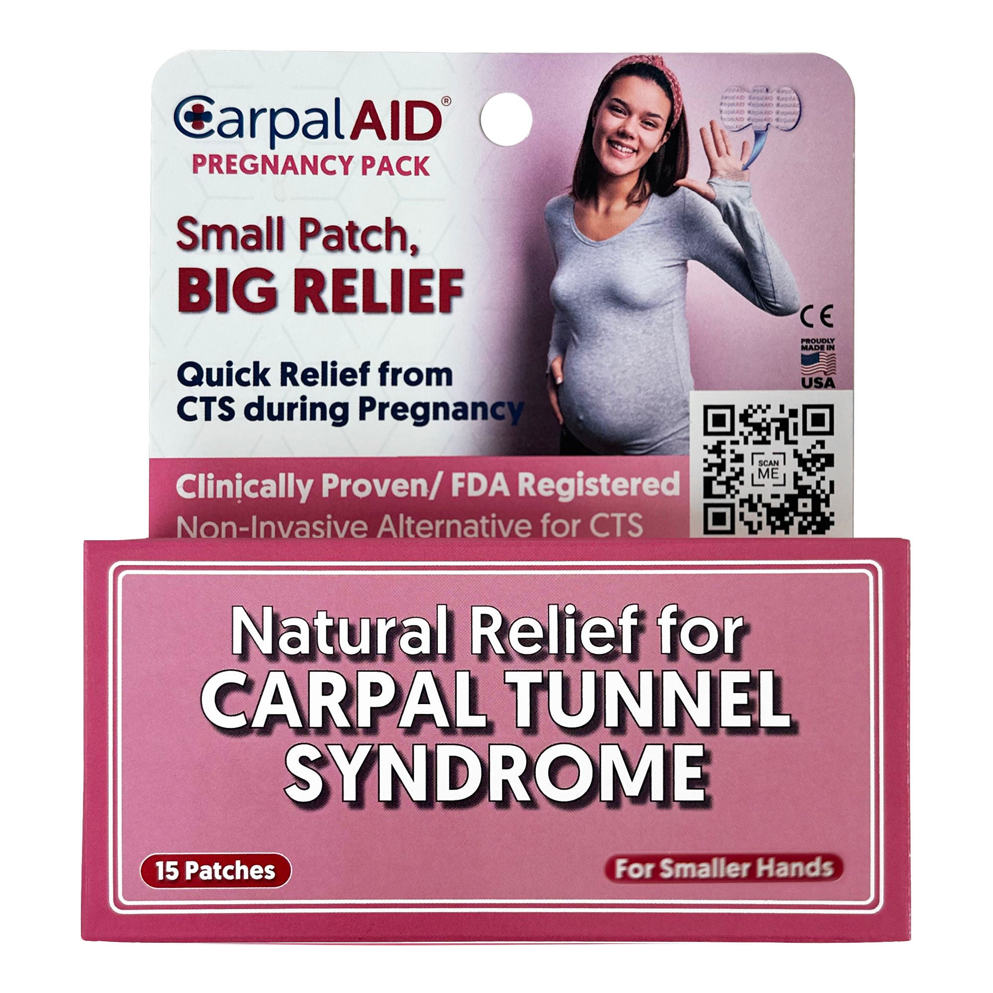 CarpalAid® Patch Pregnancy Hand-Based Carpal Tunnel Support, Small
