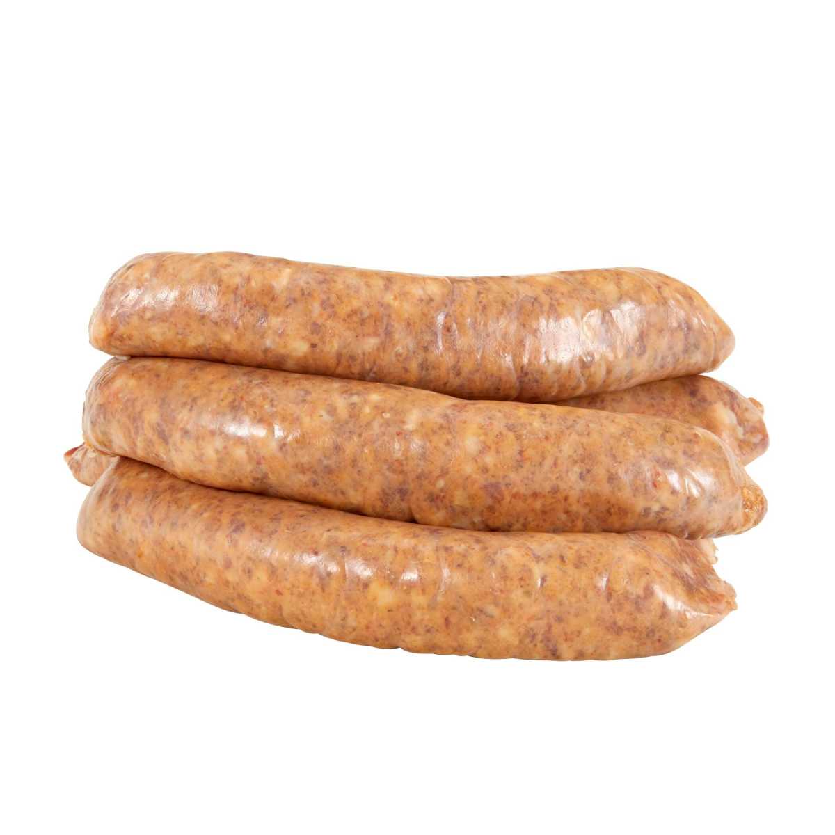 FONTANINI(r) Spicy Italian Sausage Link, Raw, Natural Casing, 4/lb, 1/12 lb . C1C0 - Front Center Out of Package (Hi Res)