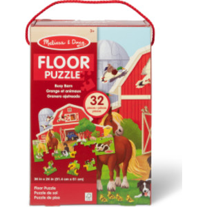 Busy Barn Shaped 32-Piece Floor Puzzle