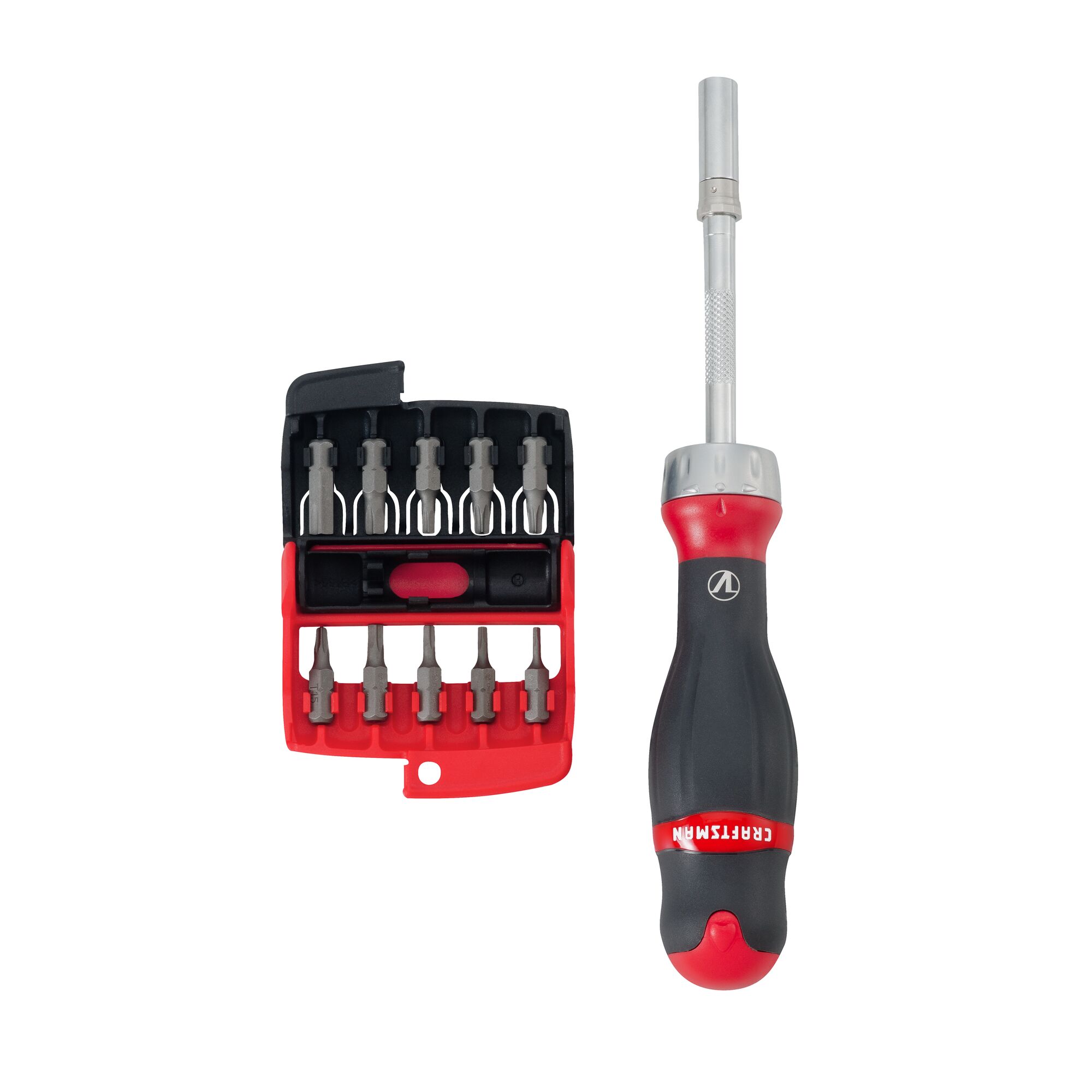 View of CRAFTSMAN Screwdrivers on white background