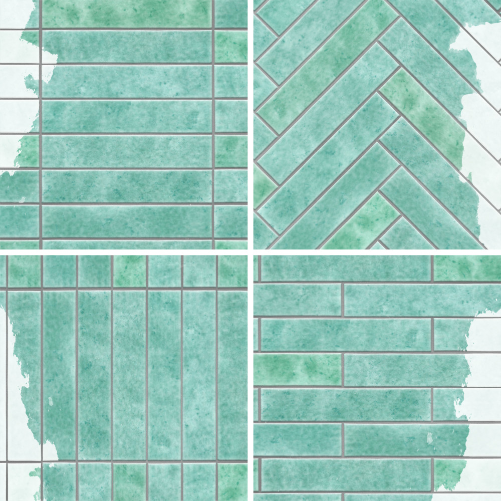 Menorca Aqua 2-1/2 in. x 12-7/8 in. Ceramic Wall Tile