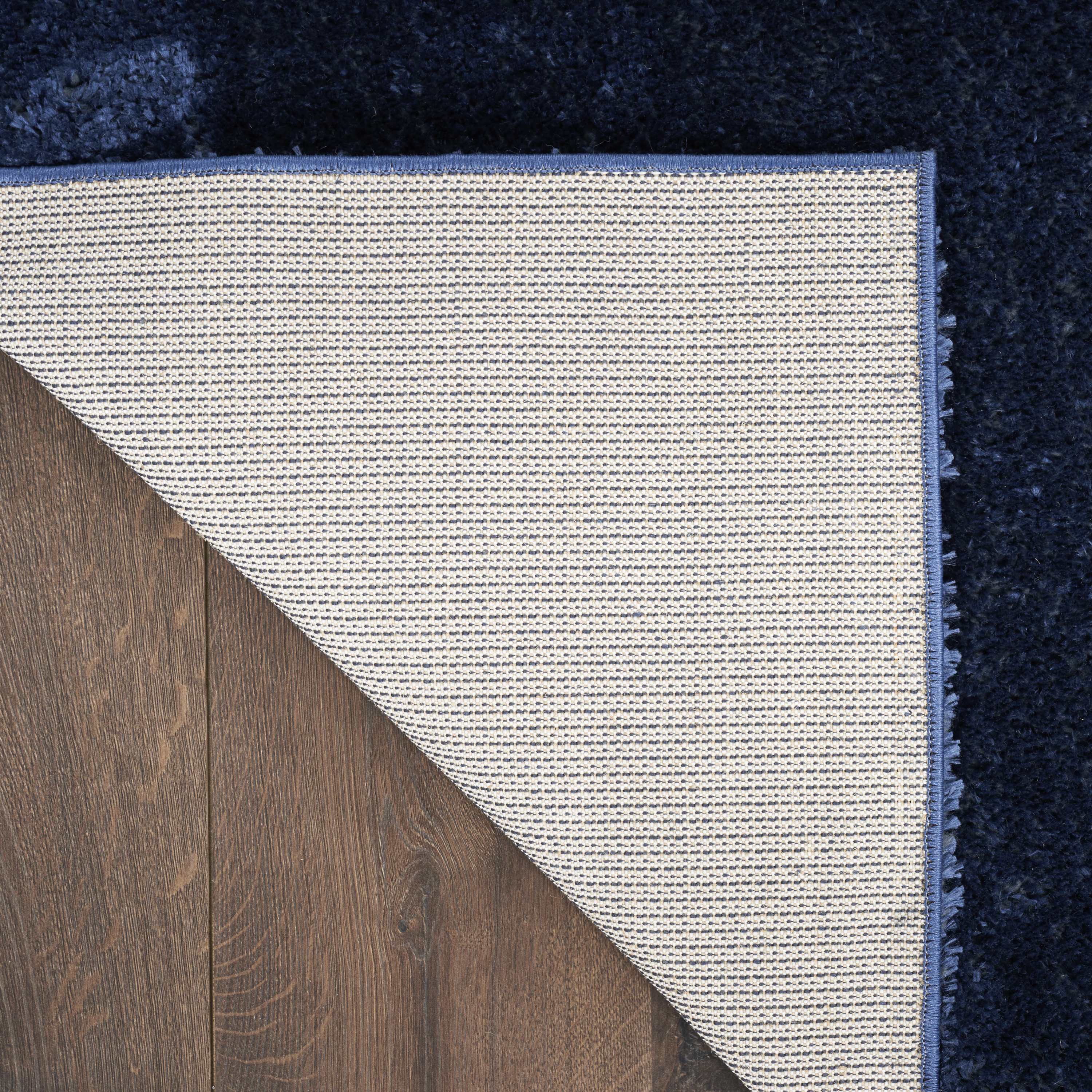 Nourison Pacific Shag 7'10" x 9'10" Navy Shag Indoor Rug