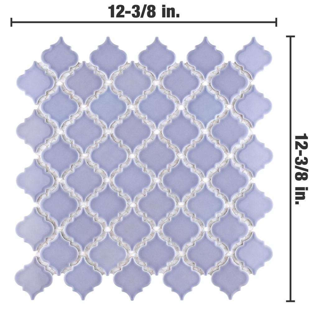 Sample – Hudson Tangier Lavendar Porcelain Mosaic Tile