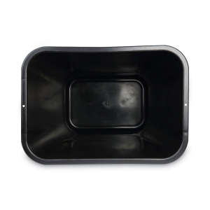 Boardwalk, Soft-Sided, 10.25 gal, Resin, Black, Rectangle, Receptacle