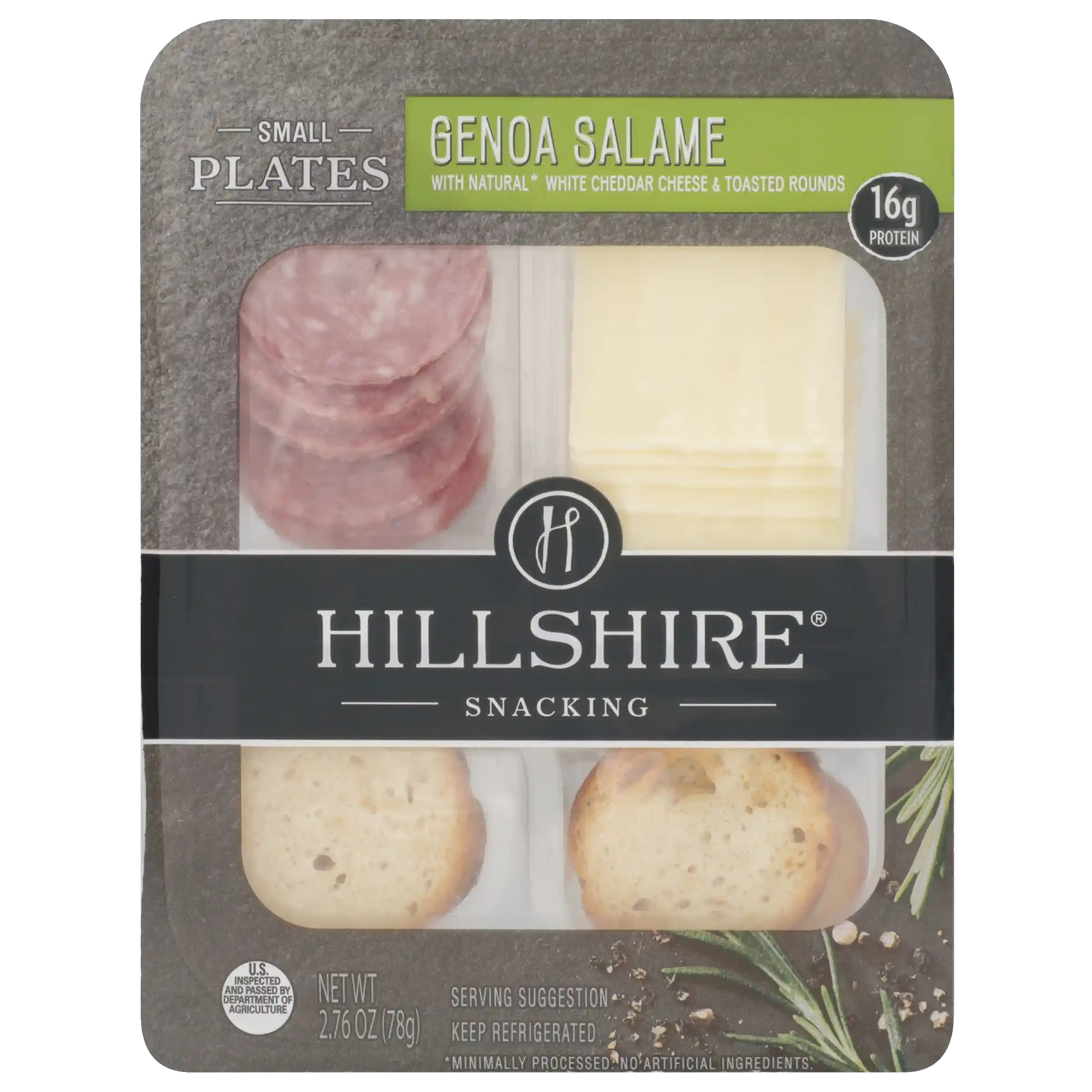 Hillshire® Snacking Small Plates, Genoa Salami Deli Lunch Meat and White Cheddar Cheese, 2.76 oz_image_2