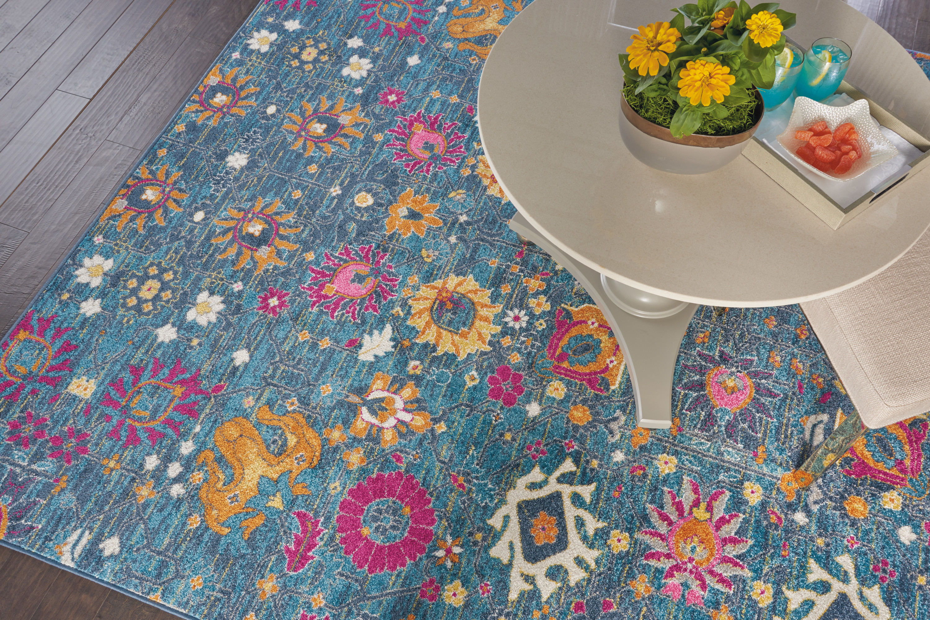 Nourison Passion 9' x 12' Denim Bohemian Indoor Rug
