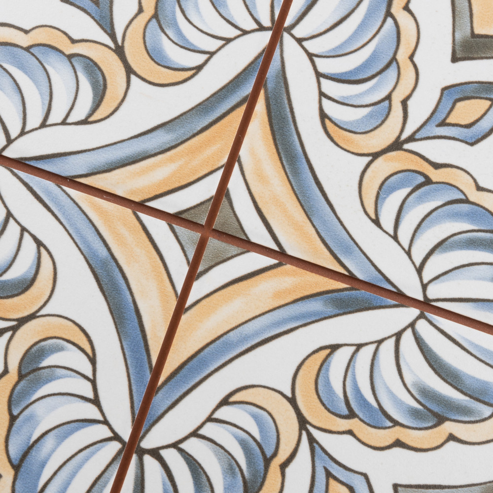 Harmonia Grove Blue 13 in. x 13 in. Ceramic Floor and Wall Tile