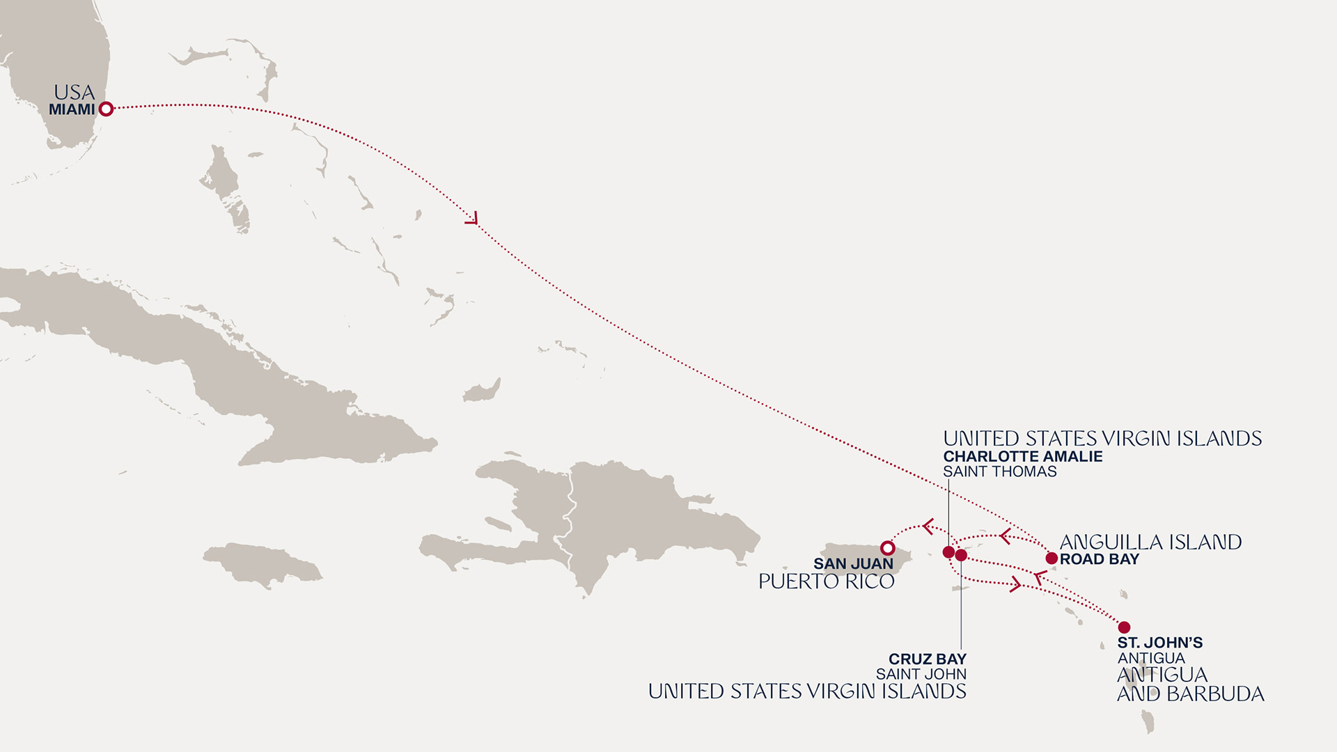 Itinerary map