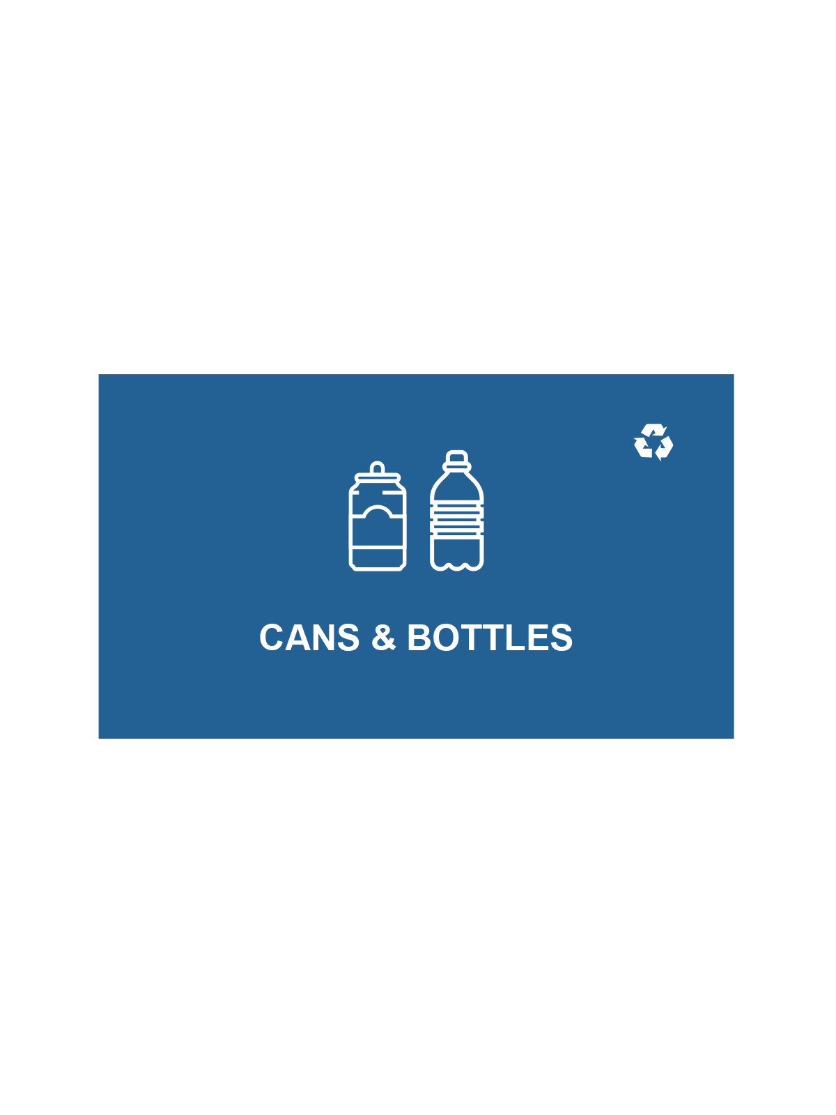 SPECTRUM – Cube Sign – Cans & Bottles – Blue-White