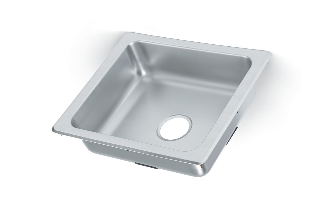 19" x 22" x 6-1/2" single-bowl stainless steel drop-in sink