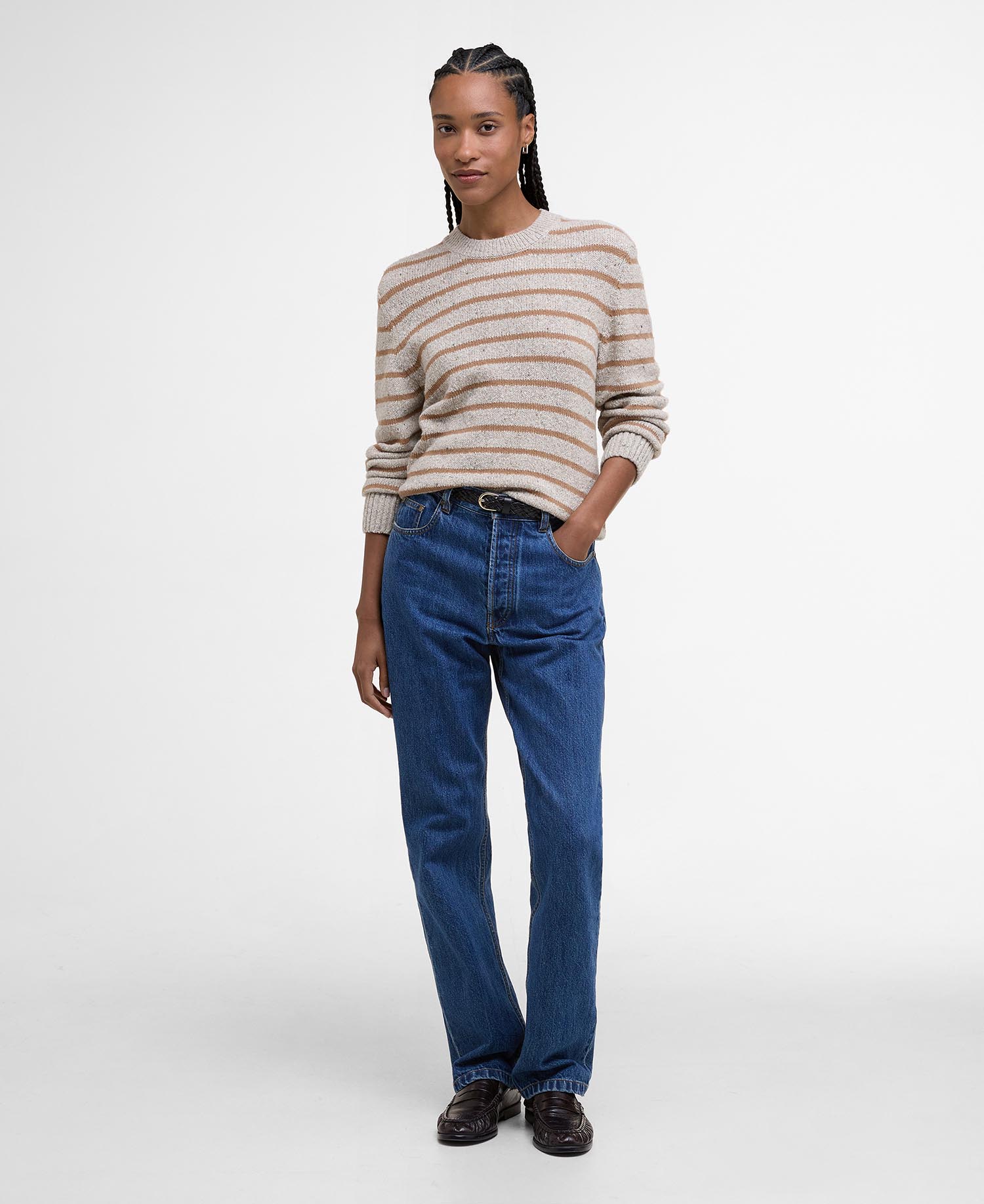 Claydon Striped Crew Neck Jumper image number 1