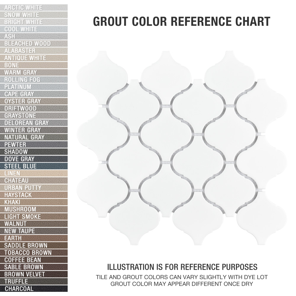 Sample – Metro Lantern Matte White Porcelain Mosaic Tile