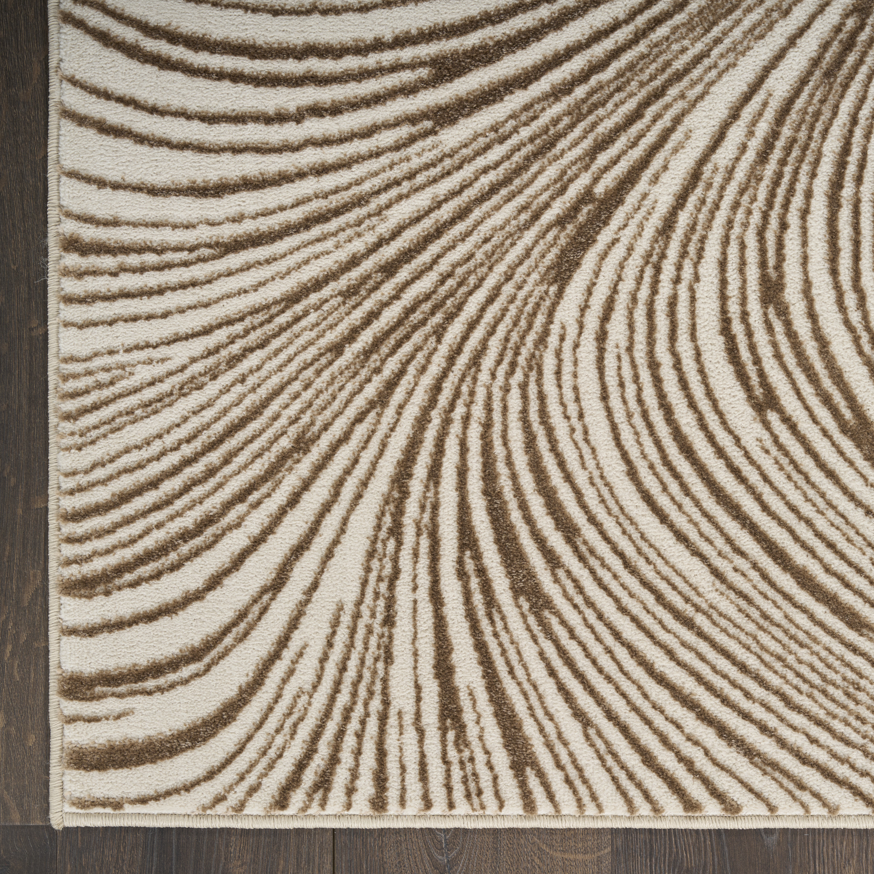DKNY Central Park West 5'3" x 7'3" Beige Brown Modern Indoor Rug
