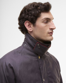 Paul Smith loves Barbour Oversized Bedale Waxed Jacket Grey Lilac