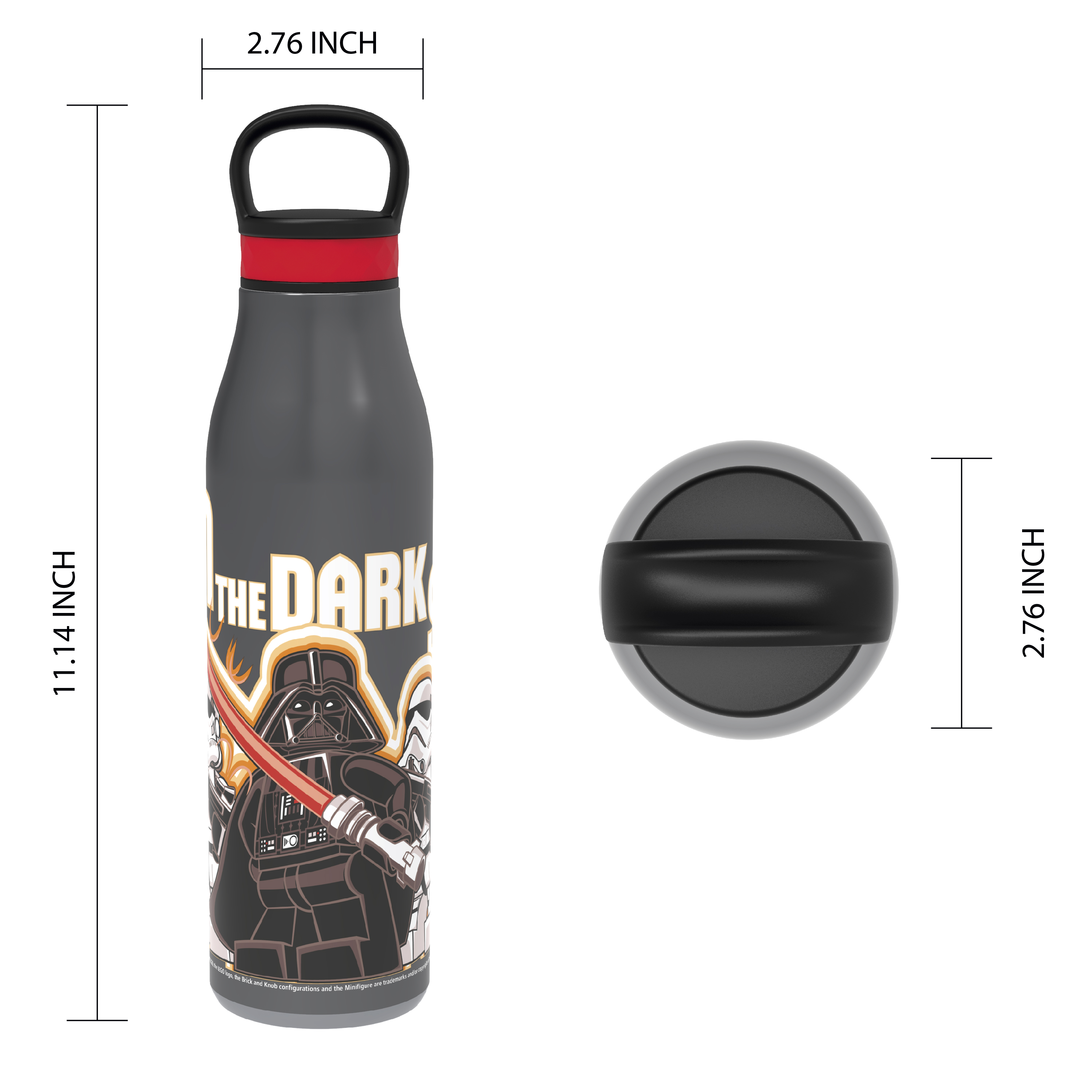 Lego Star Wars 20 ounce Stainless Steel Vacuum Insulated Water Bottle, Darth Vader and Stormtroopers slideshow image 6 Lego Star Wars 20 ounce Stainless Steel Vacuum Insulated Water Bottle, Darth Vader and Stormtroopers slideshow image 6