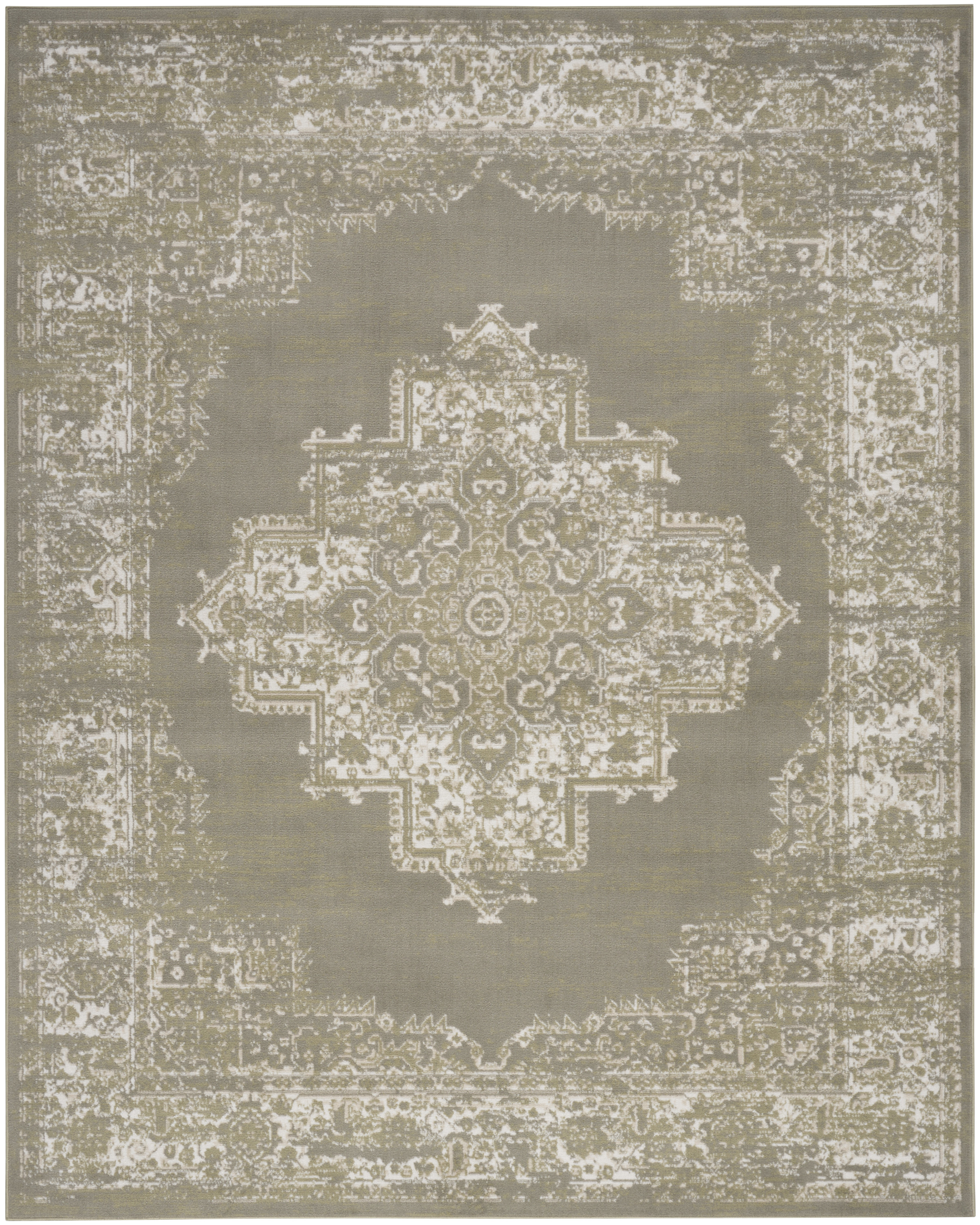 Nourison Grafix 3'9" x 5'9" Olive Vintage Indoor Rug