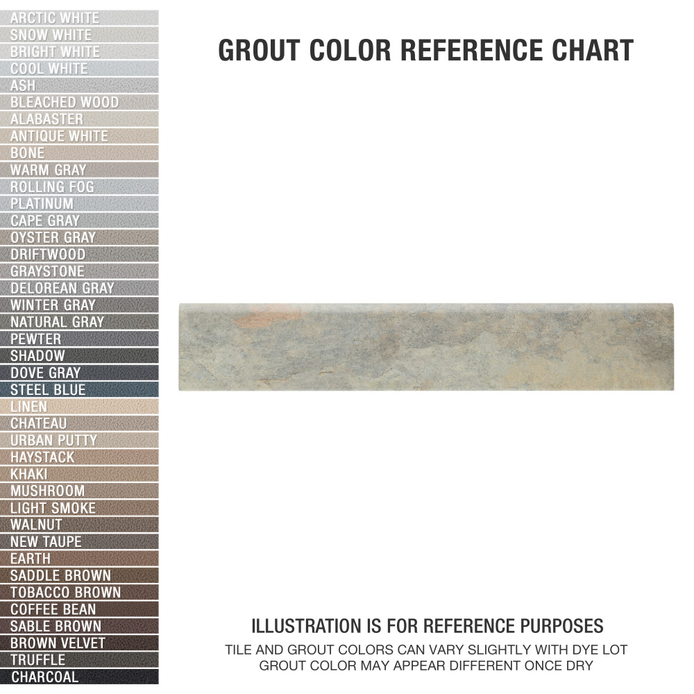 Ardesia Bullnose Gris 3-1/8 in. x 17-1/2 in. Porcelain Floor and Wall Trim