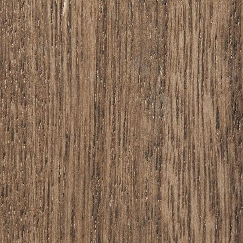 Brown oak-like wooden panel displaying vertical grain and textured surface, with subtle weathering and fine grooves; tight close-up under neutral, even lighting.